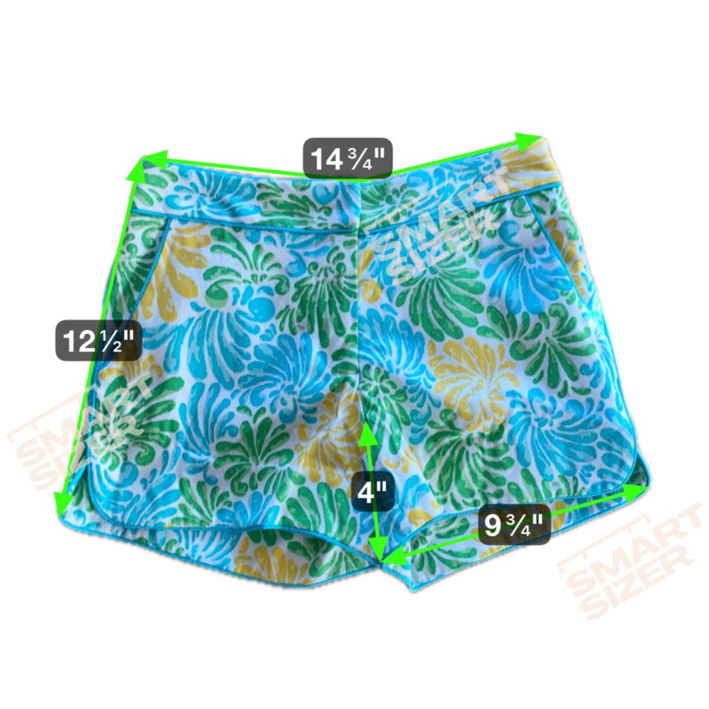 Elizabeth Mckay Hayden Short Size 2 Blue Green Stretch Resort Beach Vacay‎ NWT - Picture 10 of 10